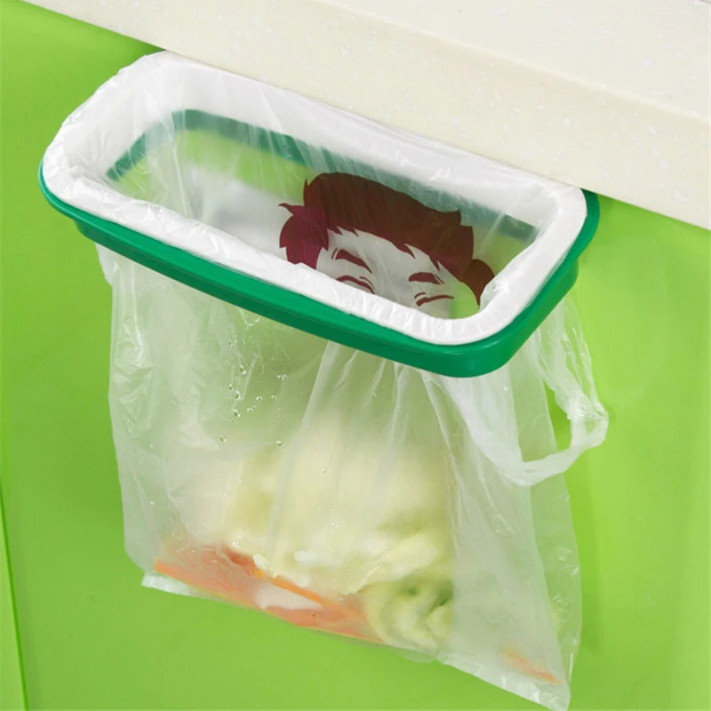 New 1Pc Kitchen Gadgets Cabinet Door Garbage Bag Shelf Tools Rack Hanging Storage Trash Accessories Goods A | Дом и сад