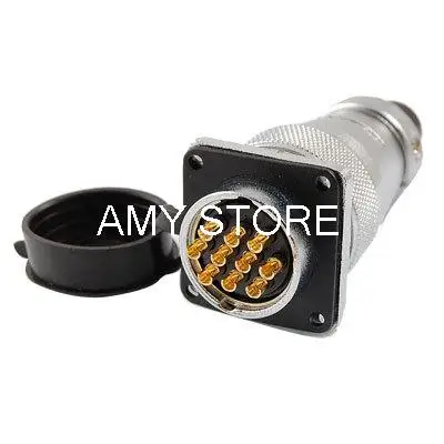 

AC 250V 7A 10 Pins Flange Mount Electric Deck Aviation Cable Connector