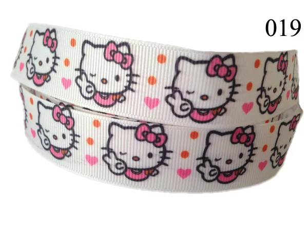 5 м/лот мультфильм напечатанный Grosgrain ленты 7/" 22 мм пробки для бутылок DIY ручной работы подарочная упаковка декоративные ленты Шитье - Цвет: 019