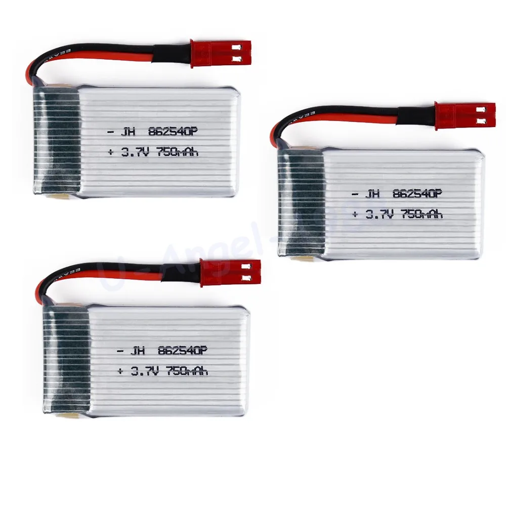 3 шт./лот Mini 862540 7 в 750 мАч 25C Литий-полимерный аккумулятор с защитной панелью JST Plug +