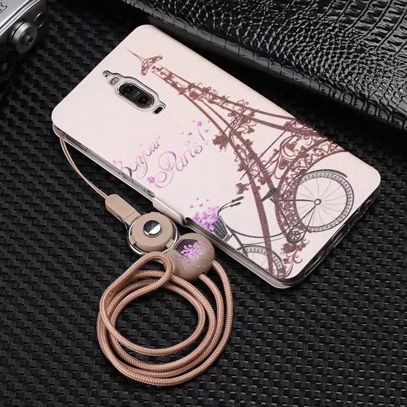 Для Huawei Mate 9 Pro милый чехол бумажник с откидной крышкой и подставкой для Lite 10