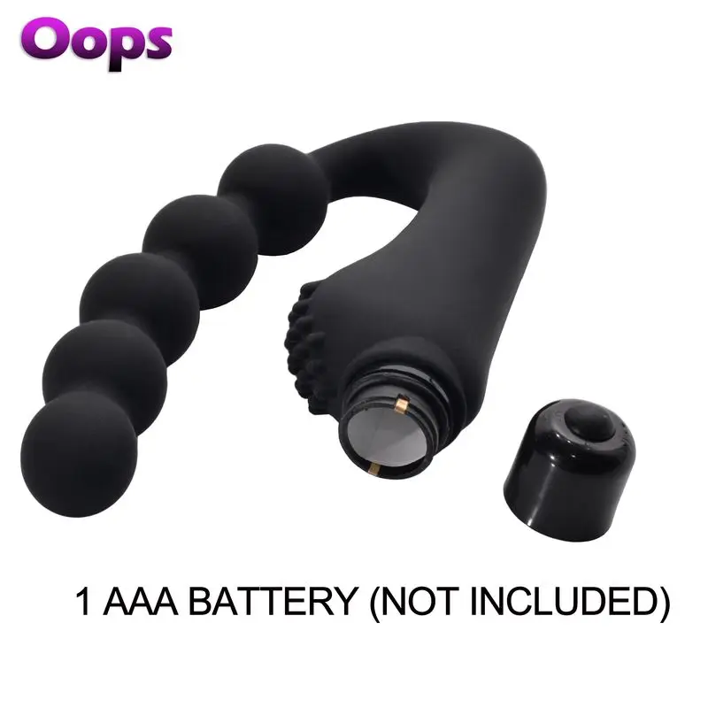 Силиконовые Анальная пробка вибратор бусины анальный массаж простаты гей