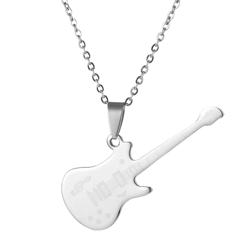 Подвеска-гитара Мужская/Женская из нержавеющей стали в стиле панк | Украшения и