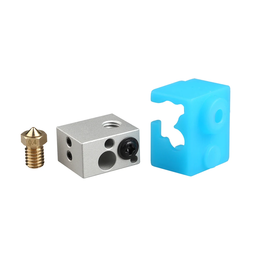 LERDGE 3d принтер части XCR-NV6 тепловой блок для j-головки экструдера HotEnd нагревательный блок с силиконовым носком 0,4 мм Насадка Замена V5 V6