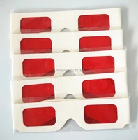 free shipping 100pcslot re useable white paper 3d glasses paper frame redred lens 3d decoder glasses for promotion