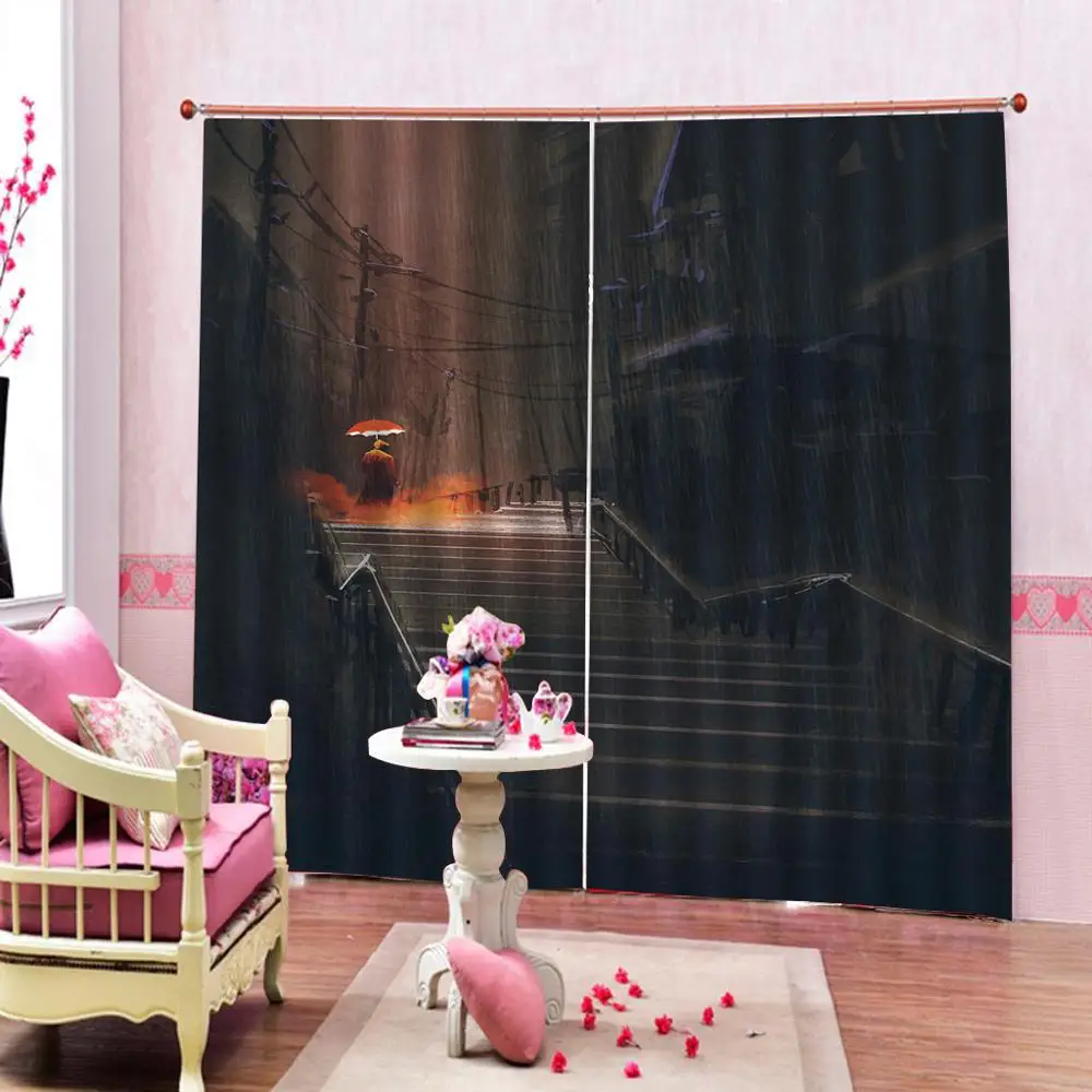 Занавески Cortinas удлиненные занавески для офиса спальни 3D на окна роскошные