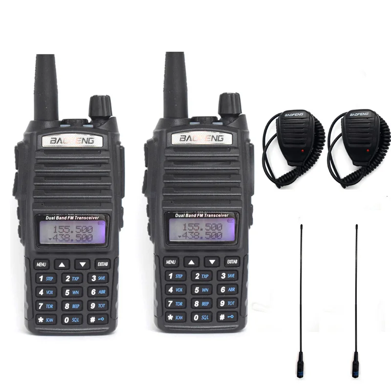 2 шт. Новинка Портативная рация Baofeng UV-82 с наушником и кнопкой CB Ham Радио Vhf Uhf двухдиапазонный Baofeng UV 82 UV82 - Цвет: Option9