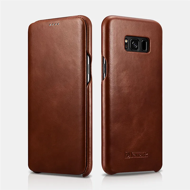 

ICARER флип-чехол из натуральной кожи в стиле ретро для Samsung S8 Plus, защитный винтажный Магнитный чехол для Samsung Galaxy S8