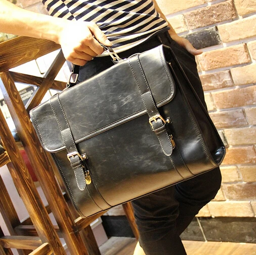 Модные Дизайнерские мужские портфели из искусственной кожи бизнес портфель для