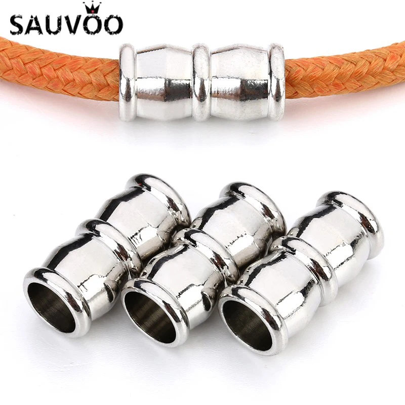Прочные магнитные застежки SAUVOO 10 шт./лот подходят для 6 мм круглых браслетов из