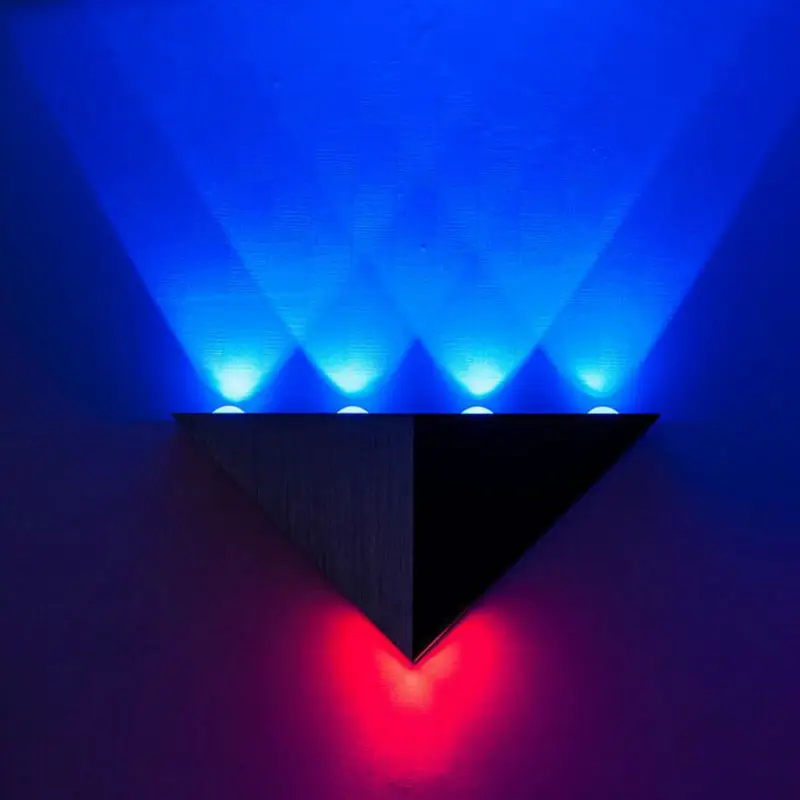 10 шт. AC90 265V цветная светодиодная настенная лампа vintageTriangle настенный светильник