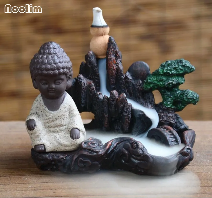 NOOLIM домашний декор буддизм благовония горелка рокерский Будда монах пуля черный