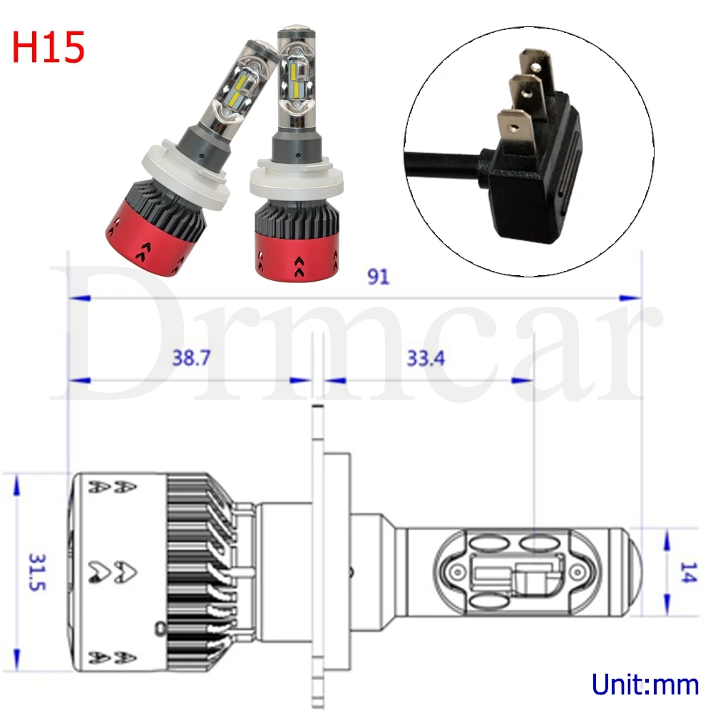 2X V6 H4 H7 H1 H3 H8 H15 HB3 HB4 P13W PSX24W фар Противотуманные фары автомобиля СИД 70W 9600LM высокое ближнего и дальнего света лампы авто мобильных лампы 6000 К DC 11~ 30