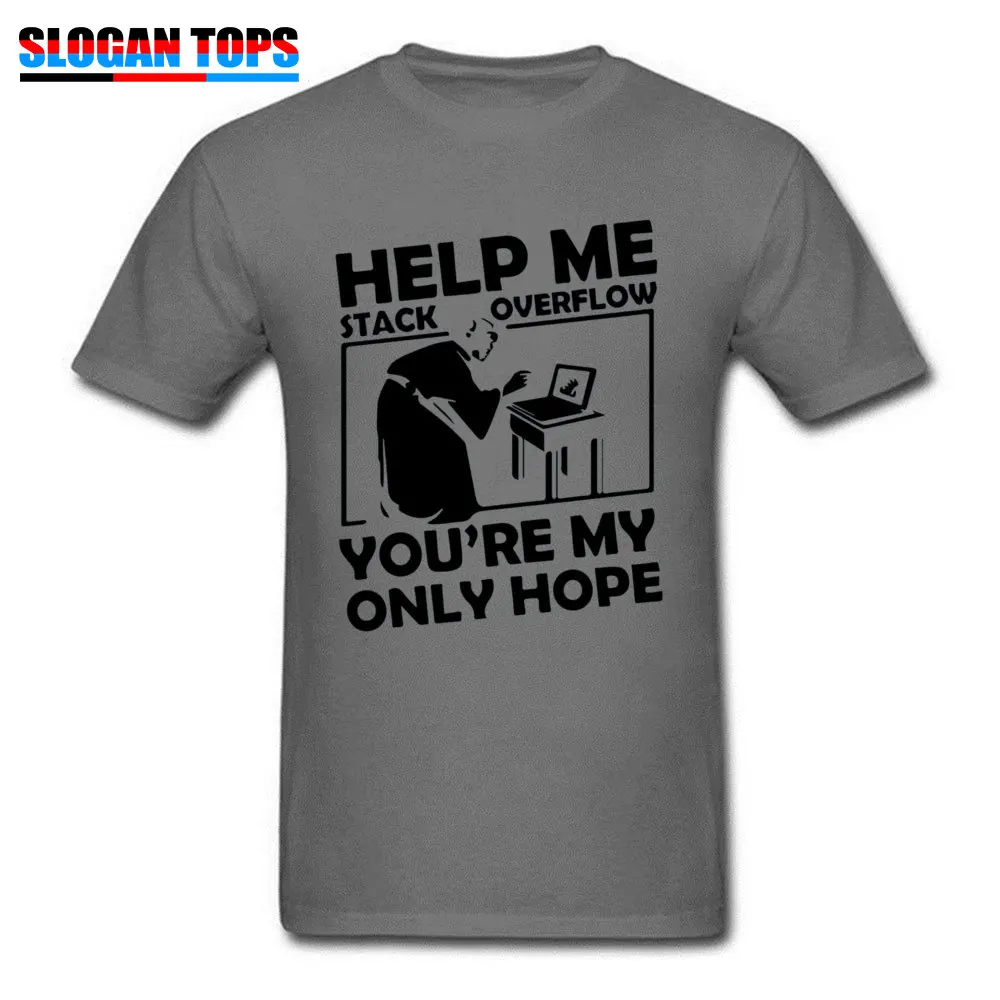 Футболка с персонажами из комиксов, Мужская футболка Star Wars Help Me Stack Overflow You're My Hope, футболка с буквенным принтом, белая одежда, хлопок, футболки