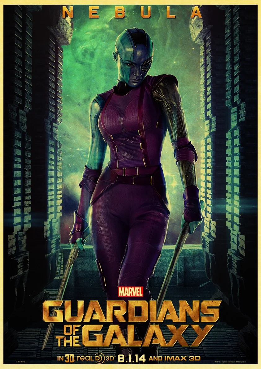 E084 Винтаж фильм Marvel стражи Галактики плакат наклейки на стену печать плакатов Высокое качество для бара и домашнего декора - Цвет: E084