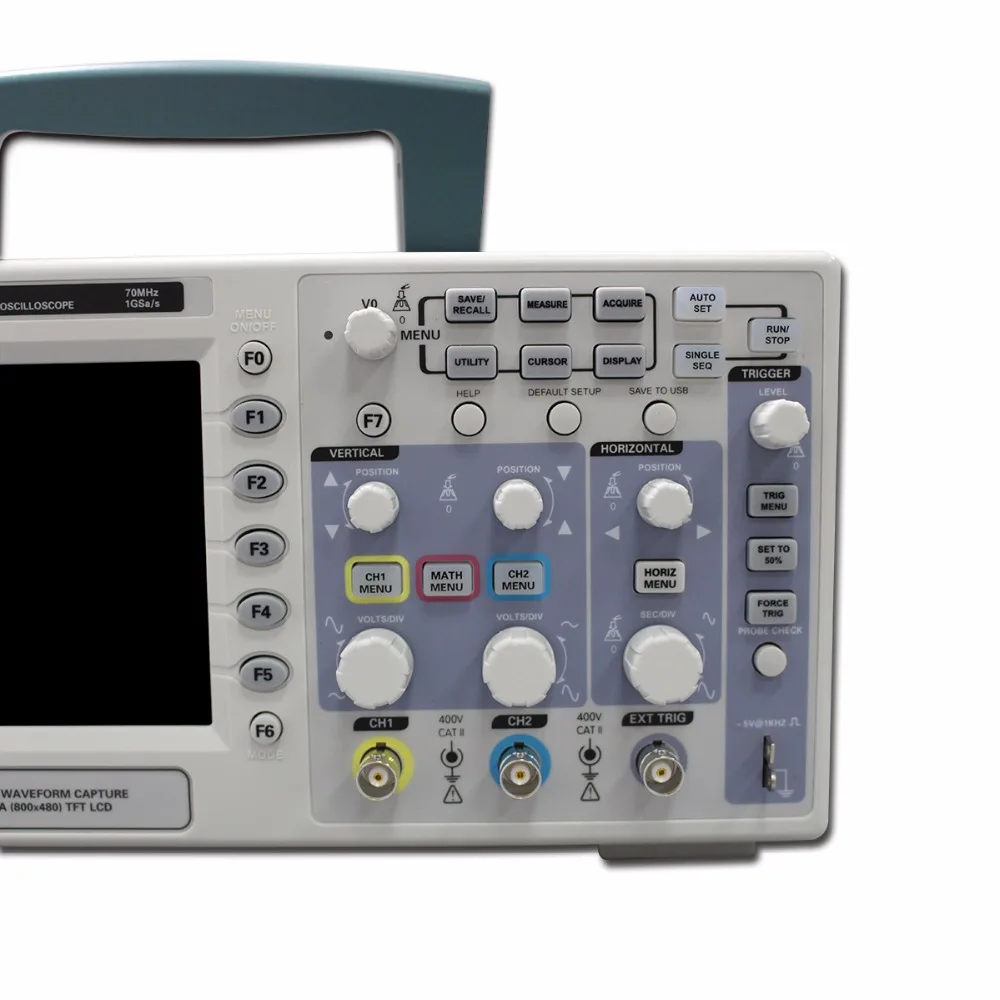 Hantek DSO5072P Осциллограф 2 канала 70 МГц Ручной Osciloscopio Цифровой USB ЖК-дисплей