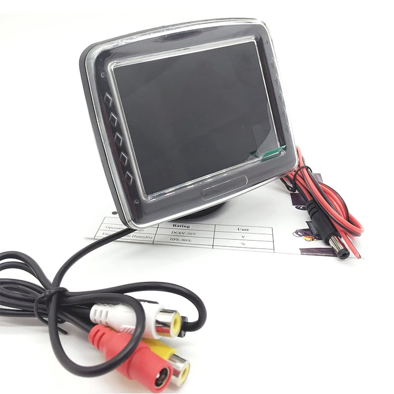Автомобильный монитор 3 5 &quotэкран для камеры заднего вида TFT LCD дисплей HD цифровой
