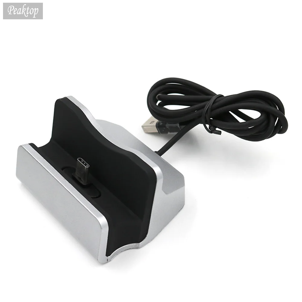 Зарядная док станция Peaktop с Micro USB Настольная для синхронизации портов зарядки