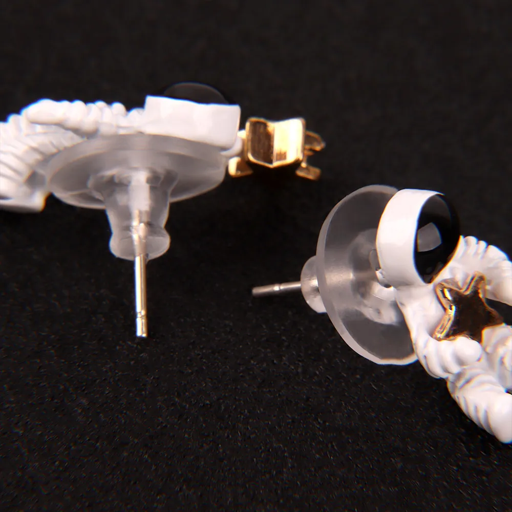 Креативные милые космические звезды дизайнерские серьги Асимметричный