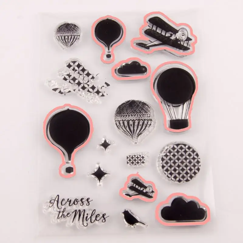 Air Balloon Seal Stamp With Cutting Dies Stencil Set DIY Scrapbooking Embossing Photo Album Decorative Paper Card Craft Art Hand | Дом и сад
