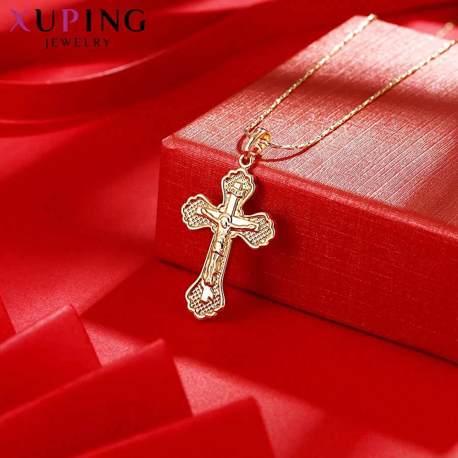 Xuping Jesus Seris крест модный Европейский стиль позолоченный кулон для женщин массивные украшения подарки на Хэллоуин S87-30177