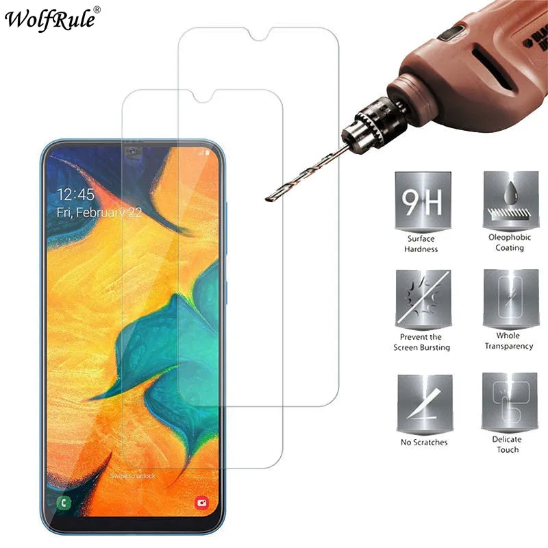 Защитное стекло для Samsung Galaxy A50 2 шт. закаленное защитная пленка телефона A505 |