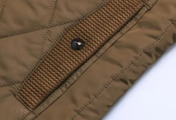 Мужская зимняя длинная теплая хлопковая одежда с воротником-стойкой |