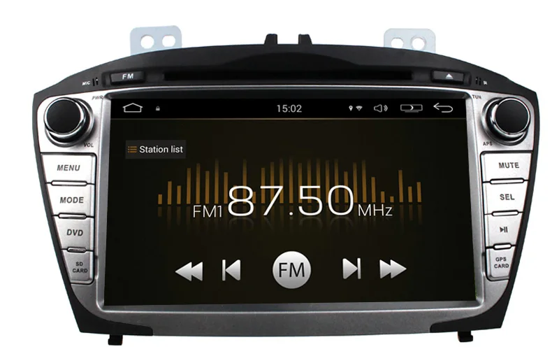 8 &quotHD 1024*600 Восьмиядерный Android 5 1 автомобильный DVD подходит Hyundai iX35 Tucson 2009-2015