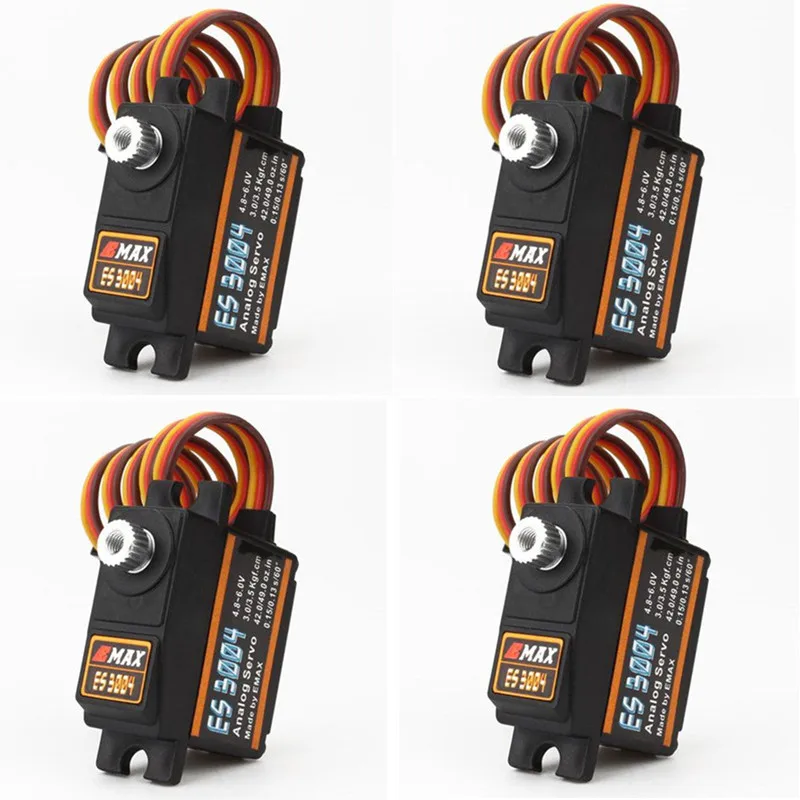 EMAX ES3004 17g/3 5 кг/ .13 сек аналоговый металлический сервопривод для F3A 3D модели