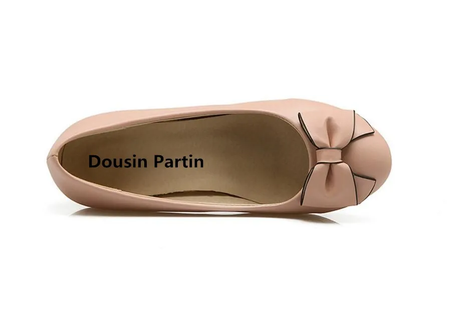 Dousin Partin 2018 модные женские туфли-лодочки с бантиком на высоком каблуке