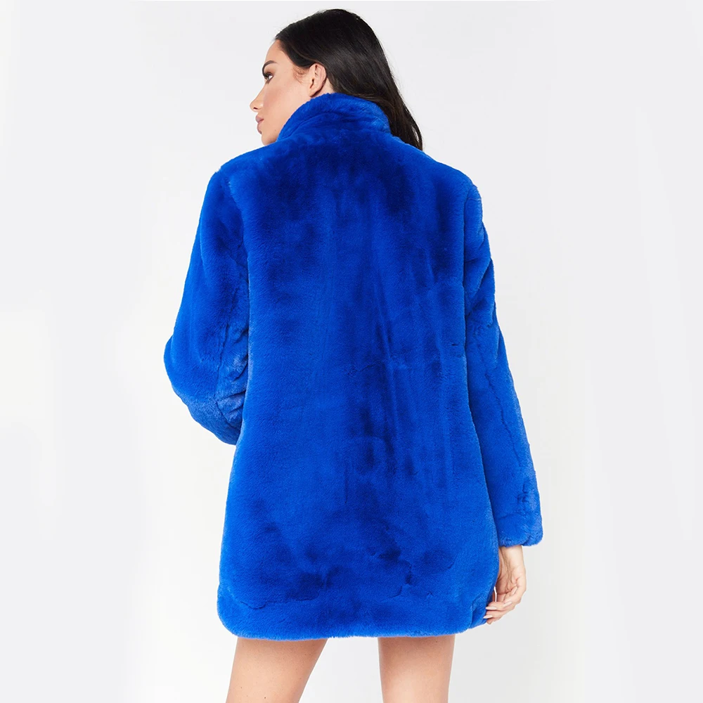 FaylisVow 4xl размера плюс Толстая Шуба женская зимняя теплая свободная плюшевая пушистая шуба с длинным рукавом из искусственного меха женские одноцветные куртки