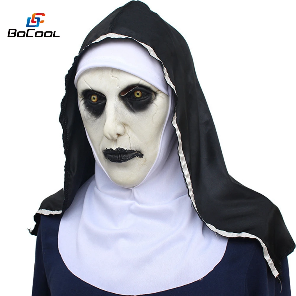 Roolina монахини Valak маска Делюкс латексная страшная для наращивания на всю голову