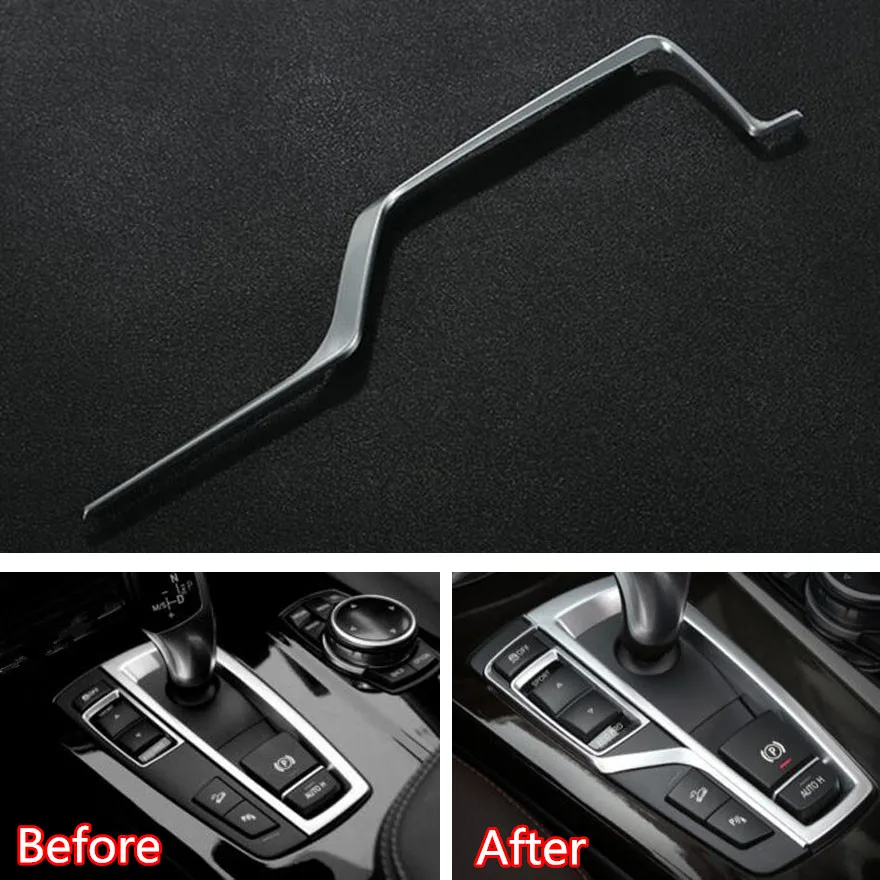 

YAQUICKA Car Interior Gear Shift Box Sequins Strip Trim Sticker Fit For BMW 5 Series F10 2009-2016 X3 X4 2011-2016 Car Styling