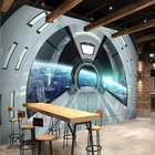 Настенная роспись 3D в виде космических капсул с персонажами под заказ, современное художественное украшение для дома, гостиной, фона за телевизором, рулон 3d-бумаги