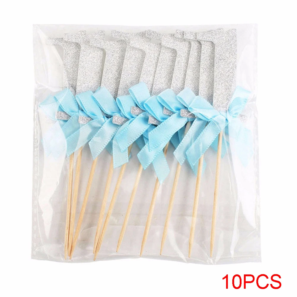 10 шт. Мода торт Топпер первый с изображением пирожного на день рожденья топперы