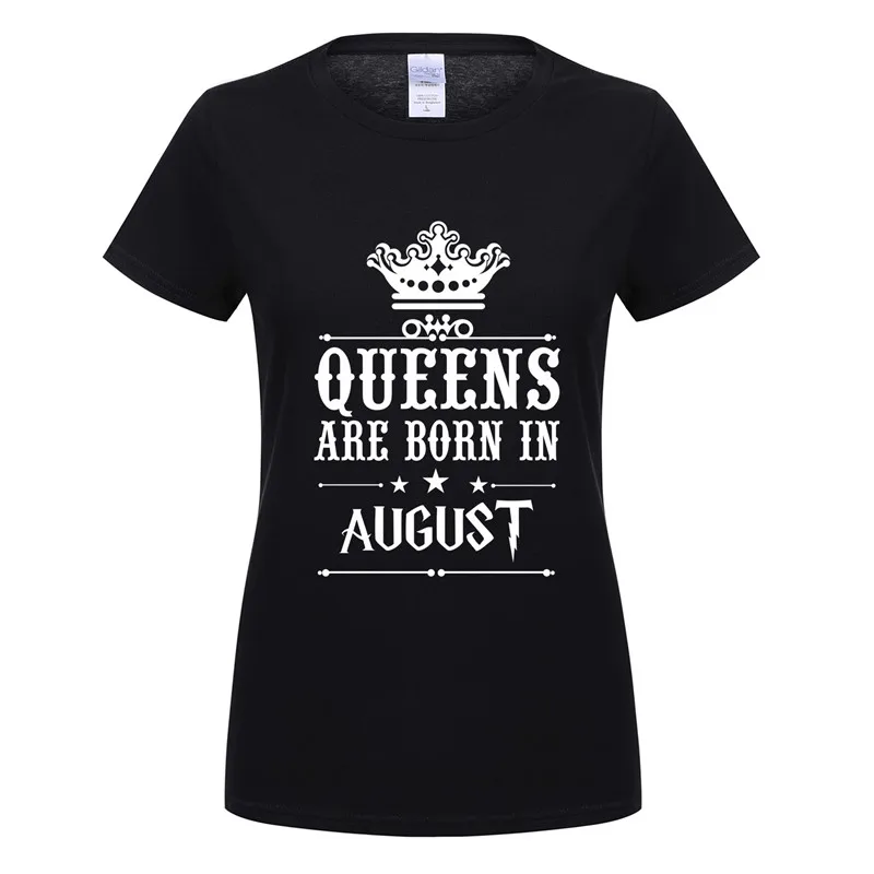 Omnitee подарок на день рождения Queens родились в августе футболка хлопковые топы