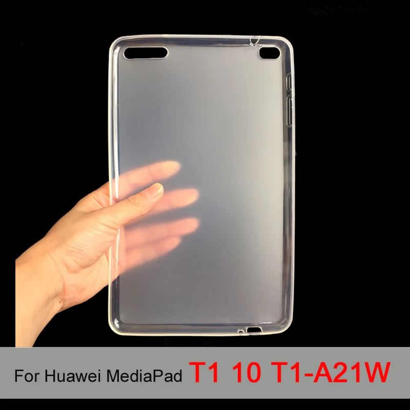 Силиконовый чехол для huawei MediaPad T3 8 10 Honor Tablet 2/5 X2 8,0/игровой коврик 2 8,0 9,6/водонепроницаемый 8,0 10,1/Note 9,6 мягкий чехол из ТПУ - Цвет: T1-A21W