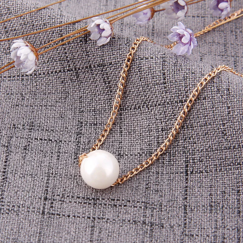 1 шт. кулон с жемчугом Колье Золотая цепь ожерелья Свадебные ювелирные изделия