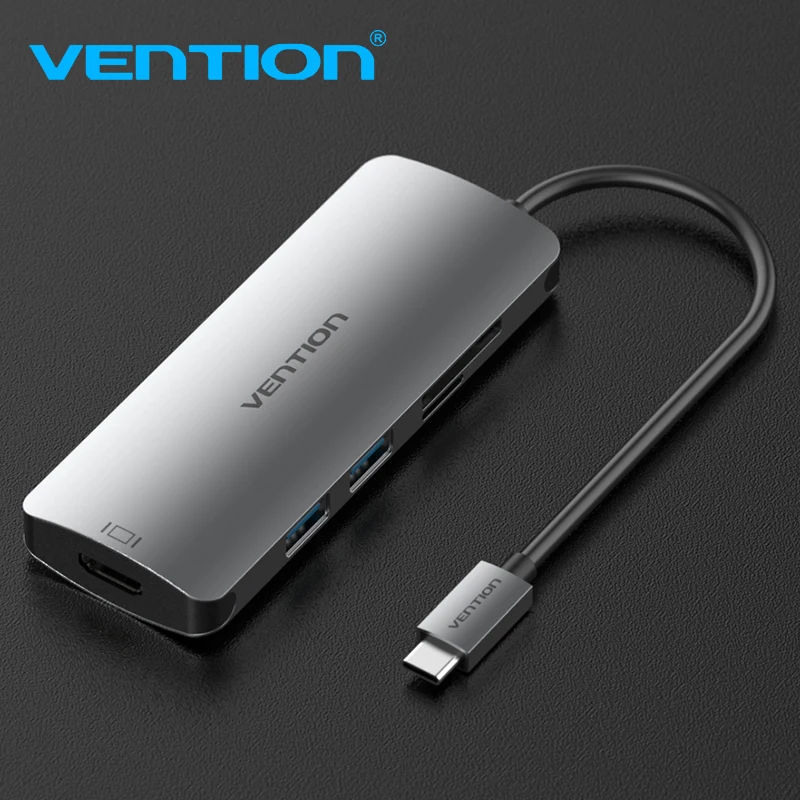 Vention USB C адаптер к HDMI 3 0 концентратор SD/TF Card Reader Thunderbolt для MacBook Galaxy S9/S8 Тип