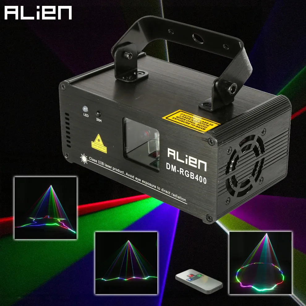 ALIEN дистанционный RGB 400 мвт DMX512 лазерный линейный сканер сценический светильник