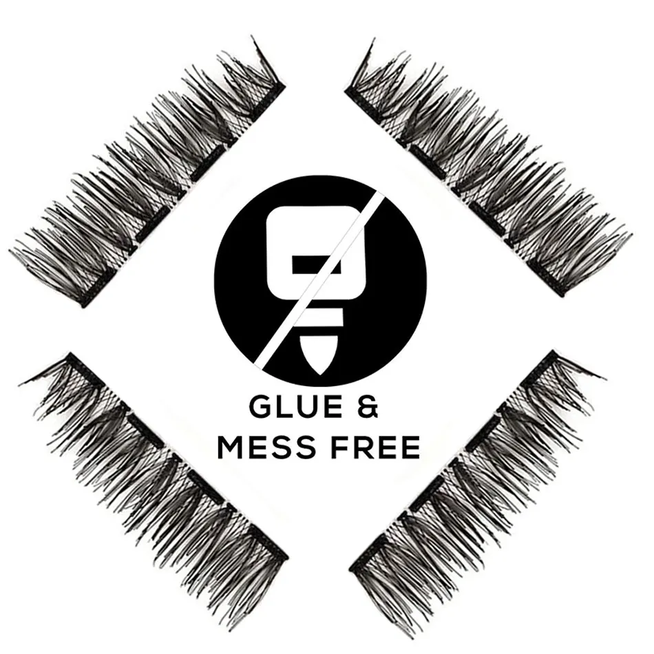 Gxobeauty 4 магнита 6D Магнитная ресницы натуральный черный Удобная макияж Tools