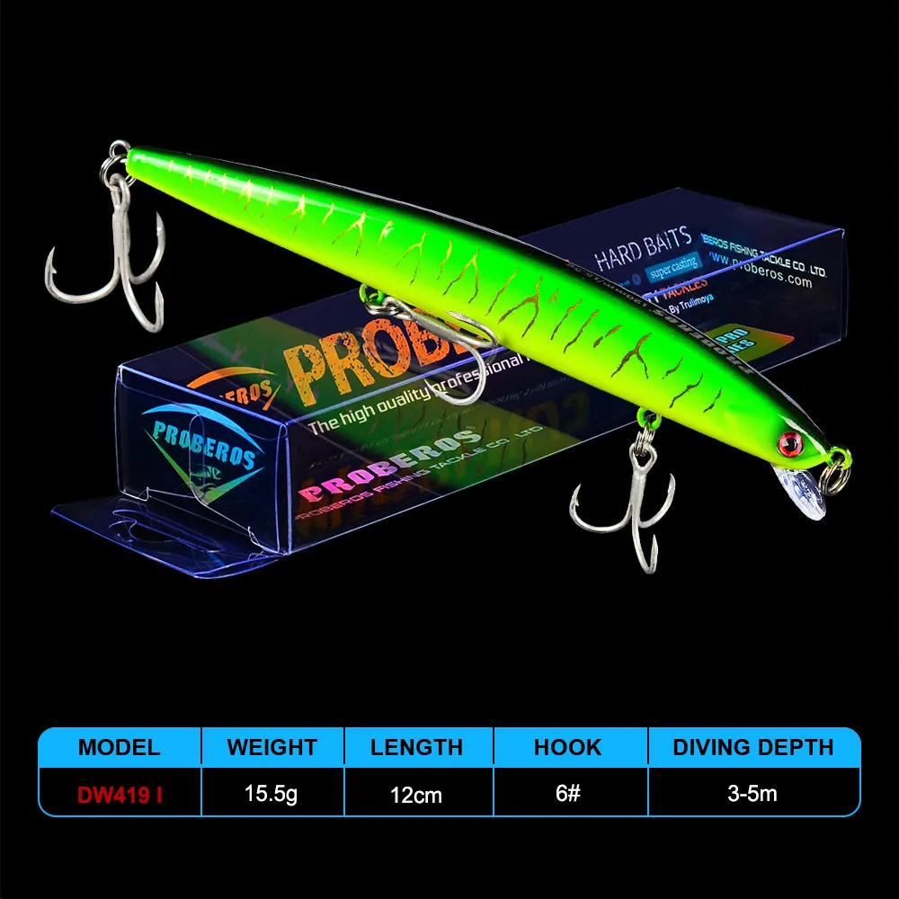 5PC-Color I 5 шт смешанные цвета набор рыболовных наживок тонущий гольян Bassbait наборы 15,5 г/12 см искусственная жесткая приманка, воблер с коробкой для рыболовных снастей - Цвет: 5PC-Color I