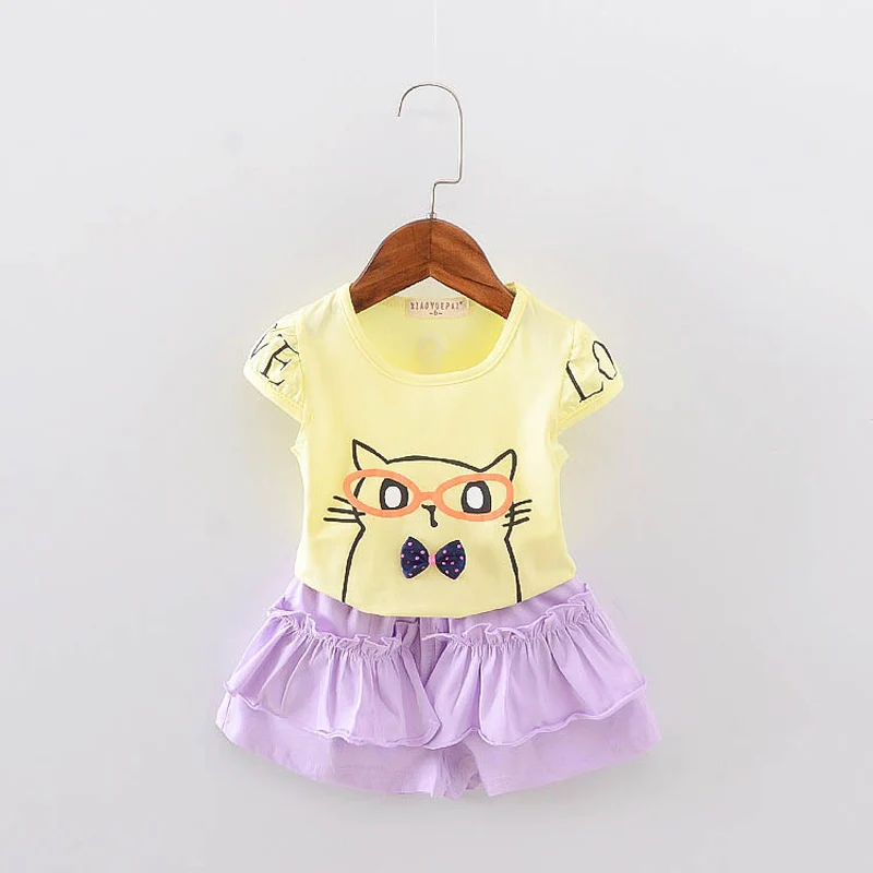 Летняя одежда для новорожденных девочек модная детская топы с короткими