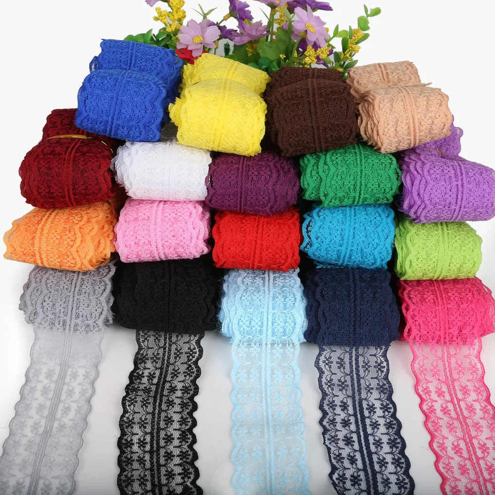 Кружевная лента с вышивкой ширина 45 мм 5 ярдов | Дом и сад