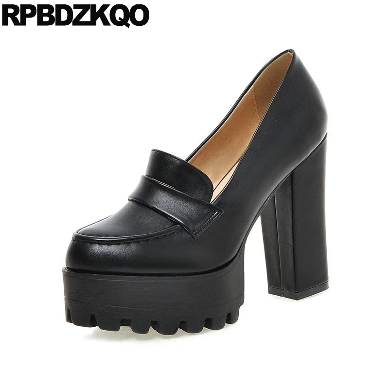 Туфли женские с круглым носком 12 см 5 дюймов в готическом стиле Фетиш насосы |