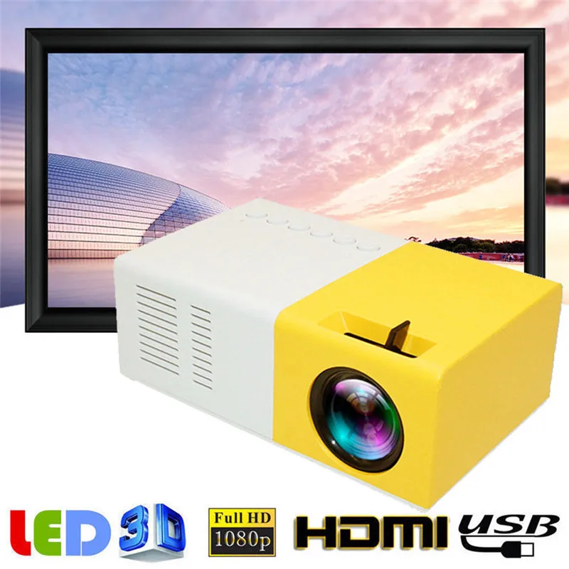 Портативный проектор J9 1080P мини-проектор для домашнего кинотеатра Мультимедийный Домашний медиаплеер VGA USB HDMI
