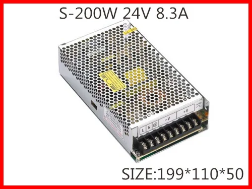200W 24V 8.3A одиночный выход импульсный источник питания для монитора дисплей
