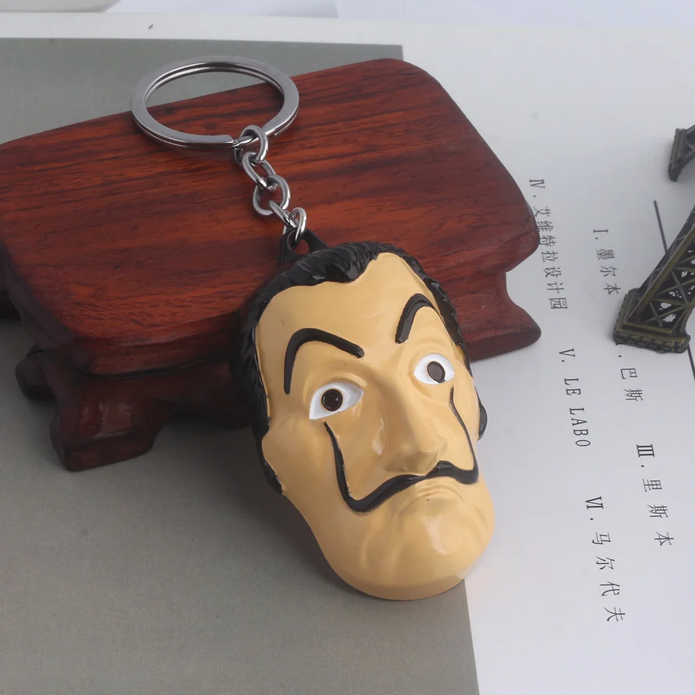 RJ 10 шт. Испания ТВ La Каса де Papel брелоки дом бумаги брелок деньги Heist Salvador Dali забавные чокер ювелирные изделия