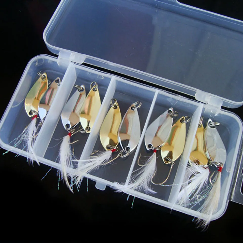 10 шт./лот рыболовная приманка ложка искусственная Спиннер металлическая