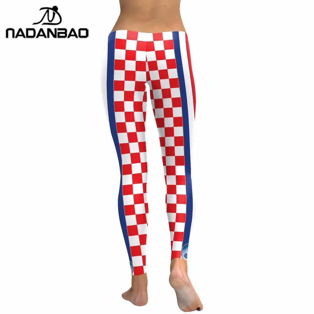 NADANBAO 2019 Croatia летние женские леггинсы с геометрическим рисунком и цифровым